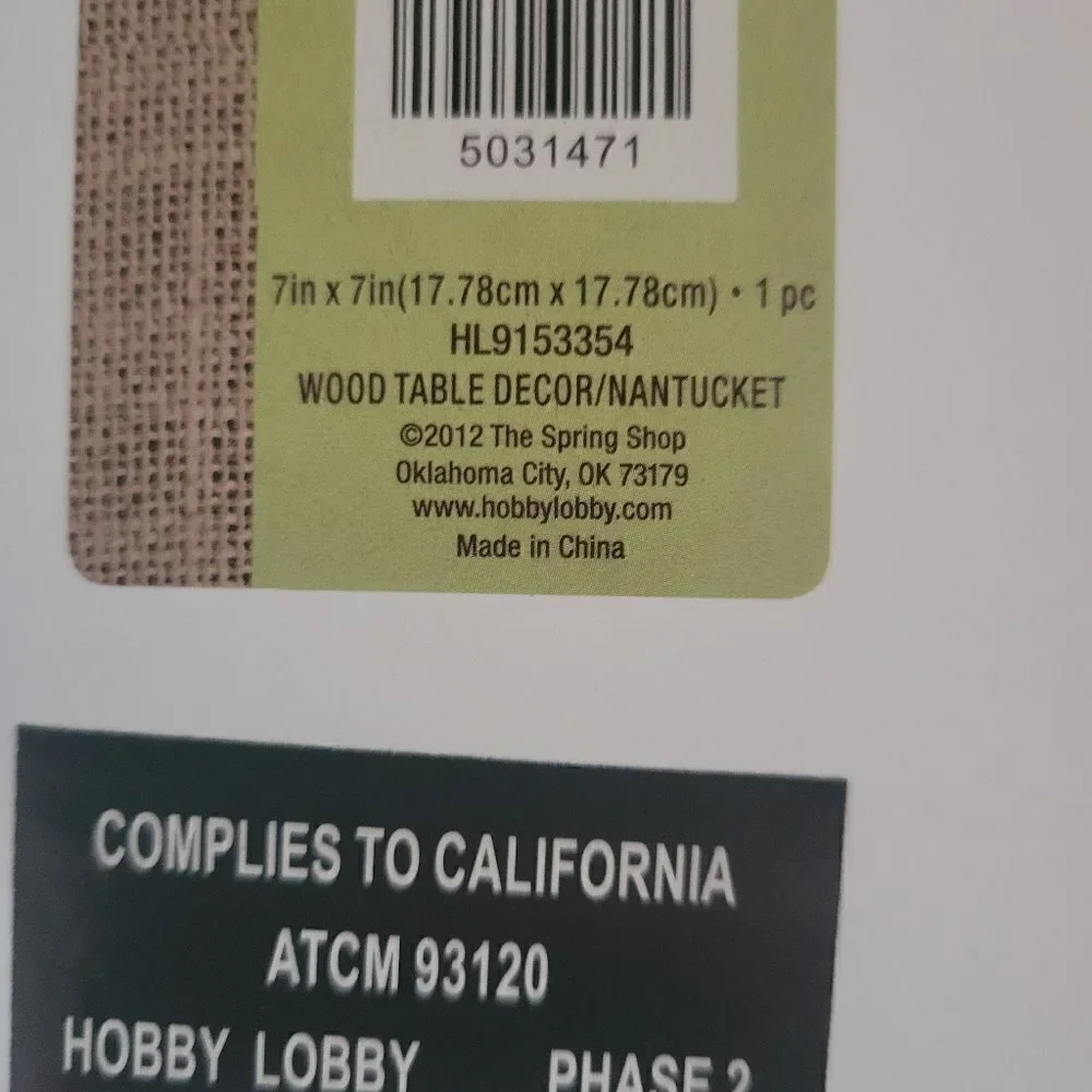 hobby lobby collins fresh + original wood table decor Nantucket